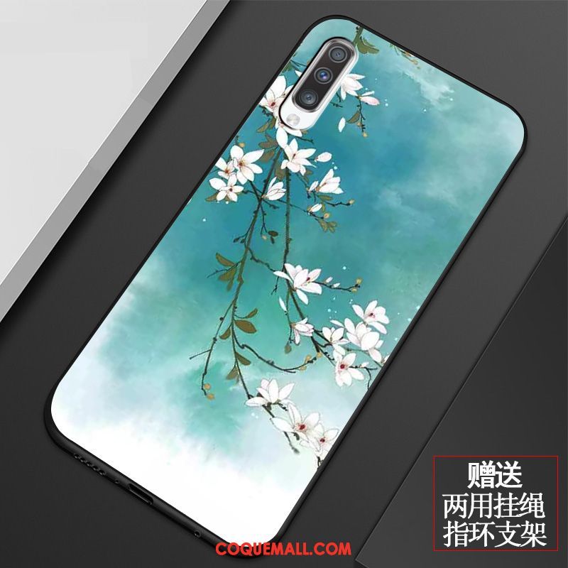 Étui Samsung Galaxy A70 Frais Silicone Tout Compris, Coque Samsung Galaxy A70 Vintage Art