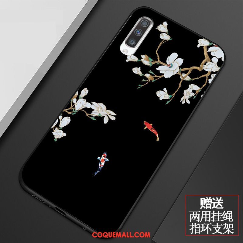 Étui Samsung Galaxy A70 Frais Silicone Tout Compris, Coque Samsung Galaxy A70 Vintage Art