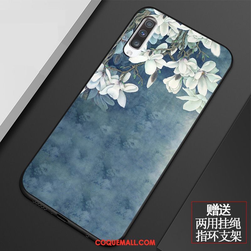 Étui Samsung Galaxy A70 Frais Silicone Tout Compris, Coque Samsung Galaxy A70 Vintage Art