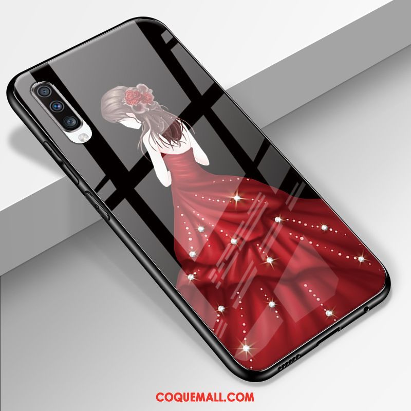 Étui Samsung Galaxy A70 Net Rouge Marque De Tendance Tout Compris, Coque Samsung Galaxy A70 Yarn Téléphone Portable