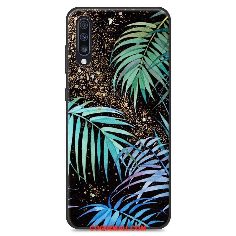 Étui Samsung Galaxy A70 Personnalité Protection Bleu, Coque Samsung Galaxy A70 Marque De Tendance Téléphone Portable