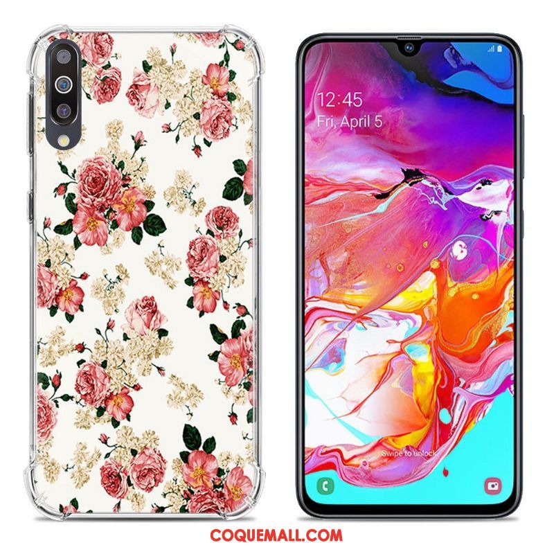 Étui Samsung Galaxy A70 Protection Peinture Téléphone Portable, Coque Samsung Galaxy A70 Créatif Fluide Doux