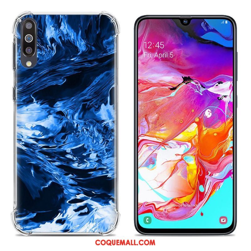 Étui Samsung Galaxy A70 Protection Peinture Téléphone Portable, Coque Samsung Galaxy A70 Créatif Fluide Doux