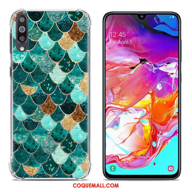 Étui Samsung Galaxy A70 Protection Peinture Téléphone Portable, Coque Samsung Galaxy A70 Créatif Fluide Doux