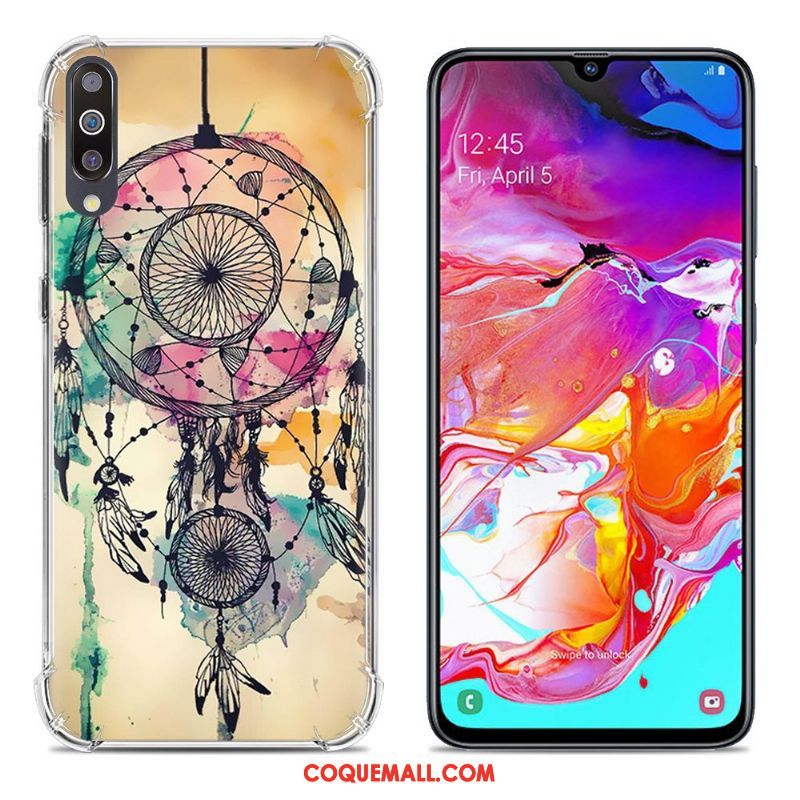 Étui Samsung Galaxy A70 Protection Peinture Téléphone Portable, Coque Samsung Galaxy A70 Créatif Fluide Doux