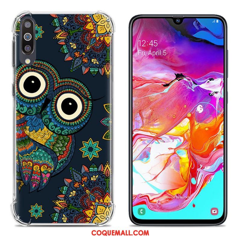 Étui Samsung Galaxy A70 Protection Peinture Téléphone Portable, Coque Samsung Galaxy A70 Créatif Fluide Doux