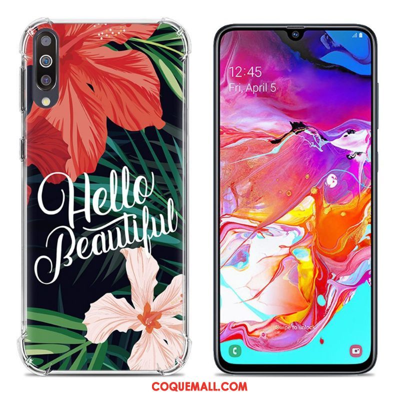 Étui Samsung Galaxy A70 Protection Peinture Téléphone Portable, Coque Samsung Galaxy A70 Créatif Fluide Doux