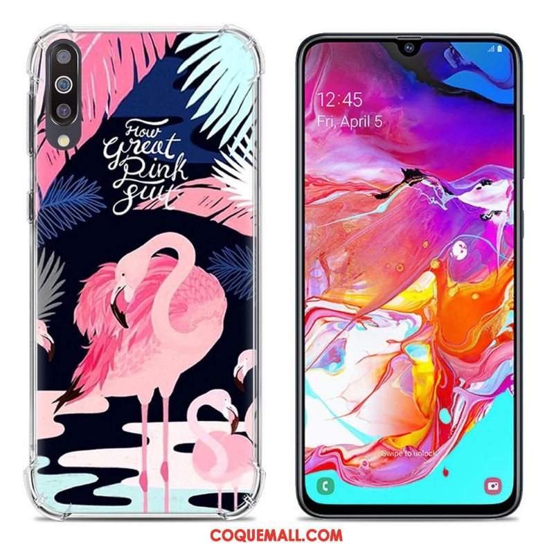 Étui Samsung Galaxy A70 Protection Peinture Téléphone Portable, Coque Samsung Galaxy A70 Créatif Fluide Doux