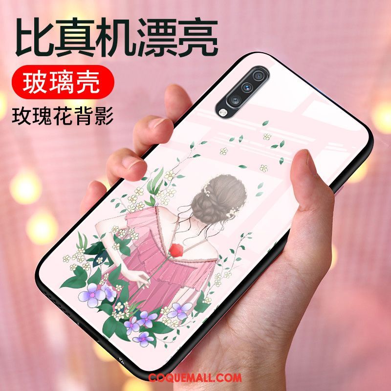 Étui Samsung Galaxy A70 Silicone Dessin Animé Bleu, Coque Samsung Galaxy A70 Incassable Nouveau