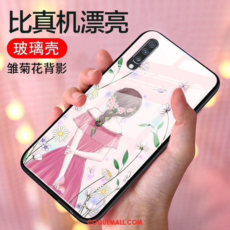 Étui Samsung Galaxy A70 Silicone Dessin Animé Bleu, Coque Samsung Galaxy A70 Incassable Nouveau