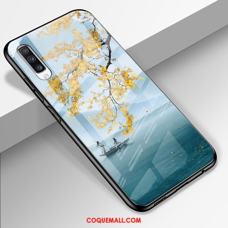 Étui Samsung Galaxy A70 Style Chinois Ciel Étoilé Verre, Coque Samsung Galaxy A70 Protection Amoureux