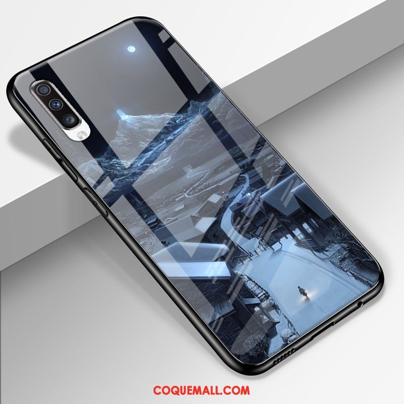 Étui Samsung Galaxy A70 Style Chinois Ciel Étoilé Verre, Coque Samsung Galaxy A70 Protection Amoureux