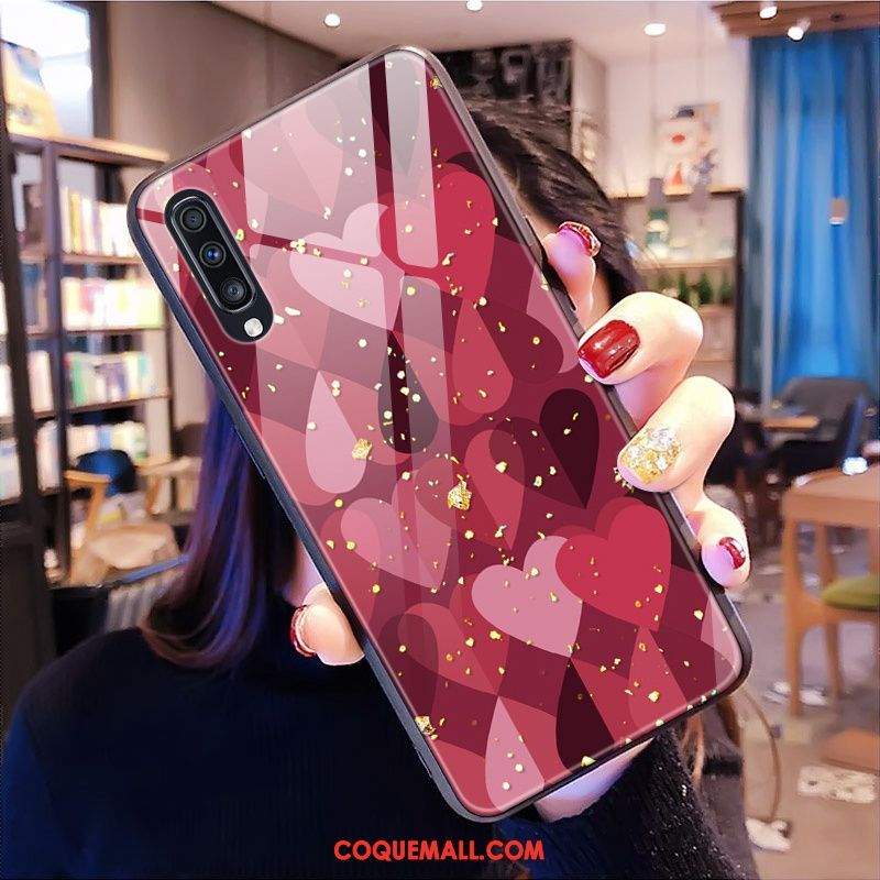 Étui Samsung Galaxy A70 Étoile Amour Miroir, Coque Samsung Galaxy A70 Marque De Tendance Incassable