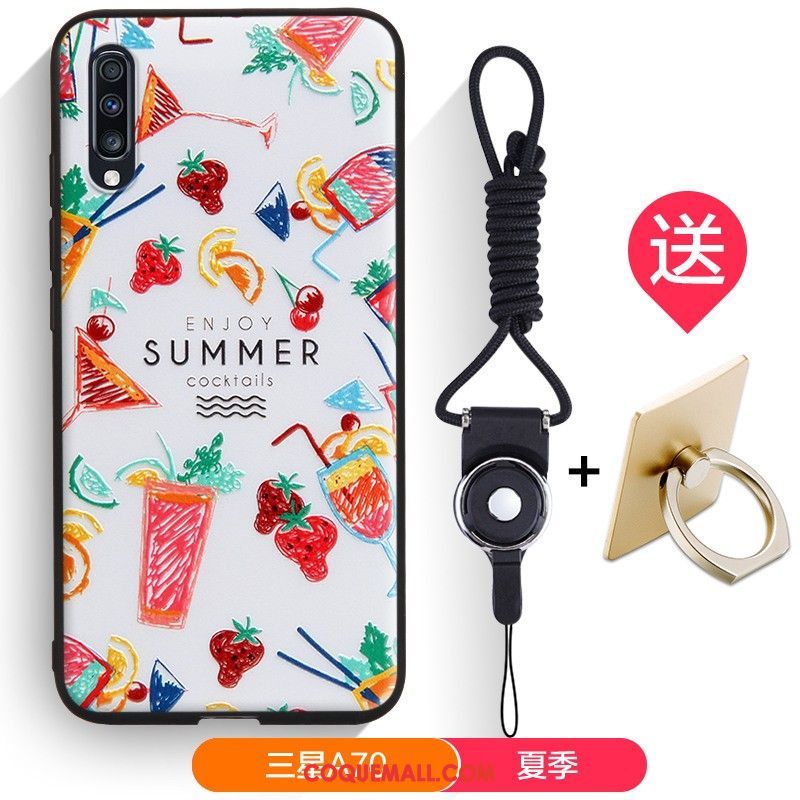 Étui Samsung Galaxy A70 Étoile Téléphone Portable Fluide Doux, Coque Samsung Galaxy A70 Gaufrage Dessin Animé