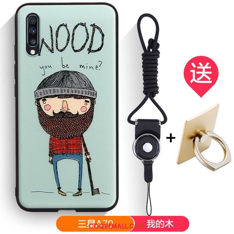 Étui Samsung Galaxy A70 Étoile Téléphone Portable Fluide Doux, Coque Samsung Galaxy A70 Gaufrage Dessin Animé