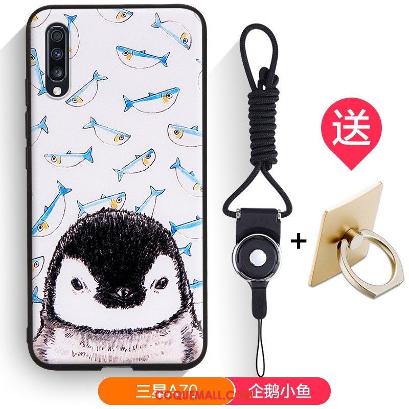 Étui Samsung Galaxy A70 Étoile Téléphone Portable Fluide Doux, Coque Samsung Galaxy A70 Gaufrage Dessin Animé