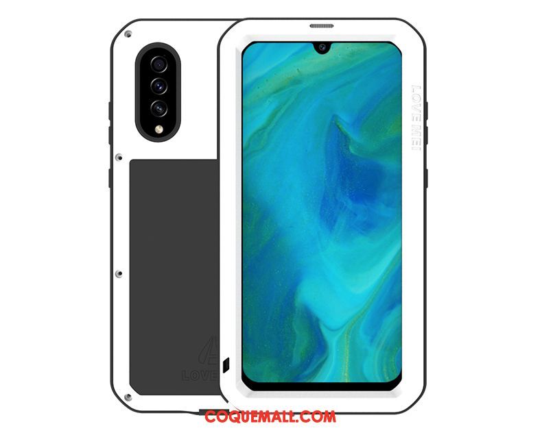 Étui Samsung Galaxy A70s Border Téléphone Portable Protection, Coque Samsung Galaxy A70s Trois Défenses Métal