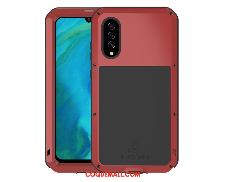 Étui Samsung Galaxy A70s Border Téléphone Portable Protection, Coque Samsung Galaxy A70s Trois Défenses Métal