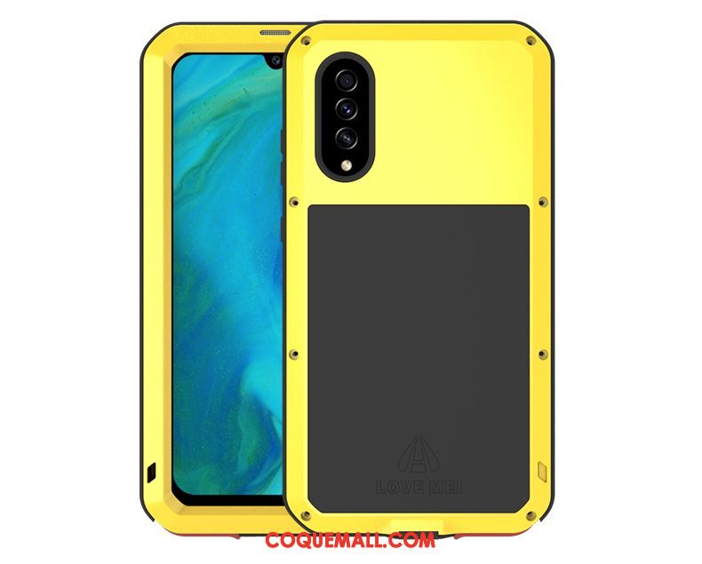 Étui Samsung Galaxy A70s Border Téléphone Portable Protection, Coque Samsung Galaxy A70s Trois Défenses Métal