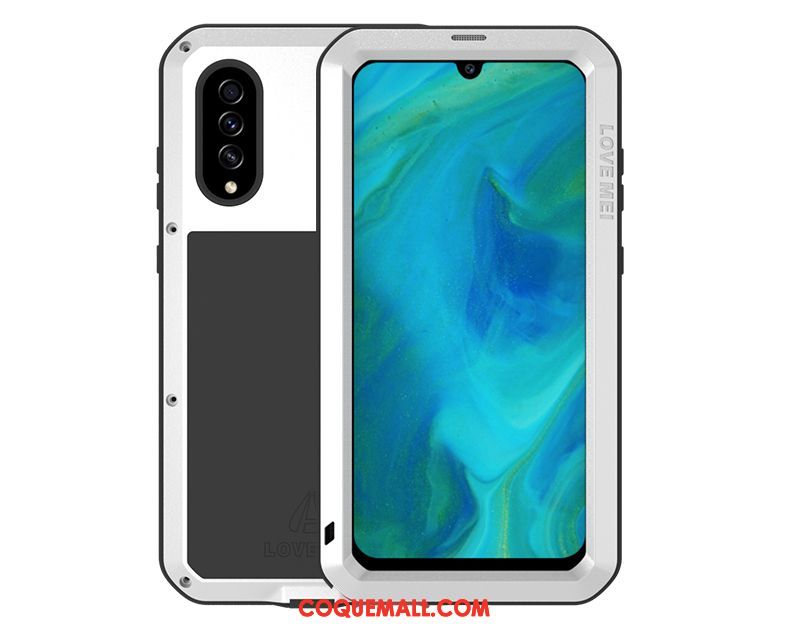 Étui Samsung Galaxy A70s Border Téléphone Portable Protection, Coque Samsung Galaxy A70s Trois Défenses Métal