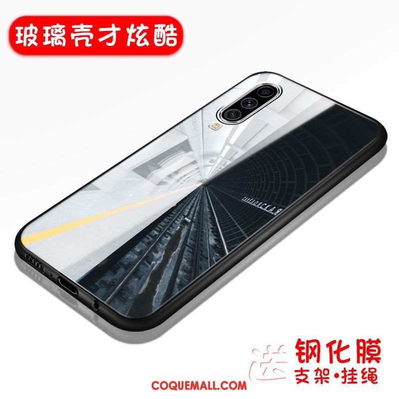 Étui Samsung Galaxy A70s Étoile Noir Verre, Coque Samsung Galaxy A70s Tendance Téléphone Portable