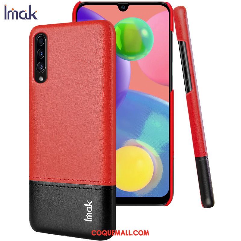 Étui Samsung Galaxy A70s Étoile Protection Similicuir, Coque Samsung Galaxy A70s Rouge Business