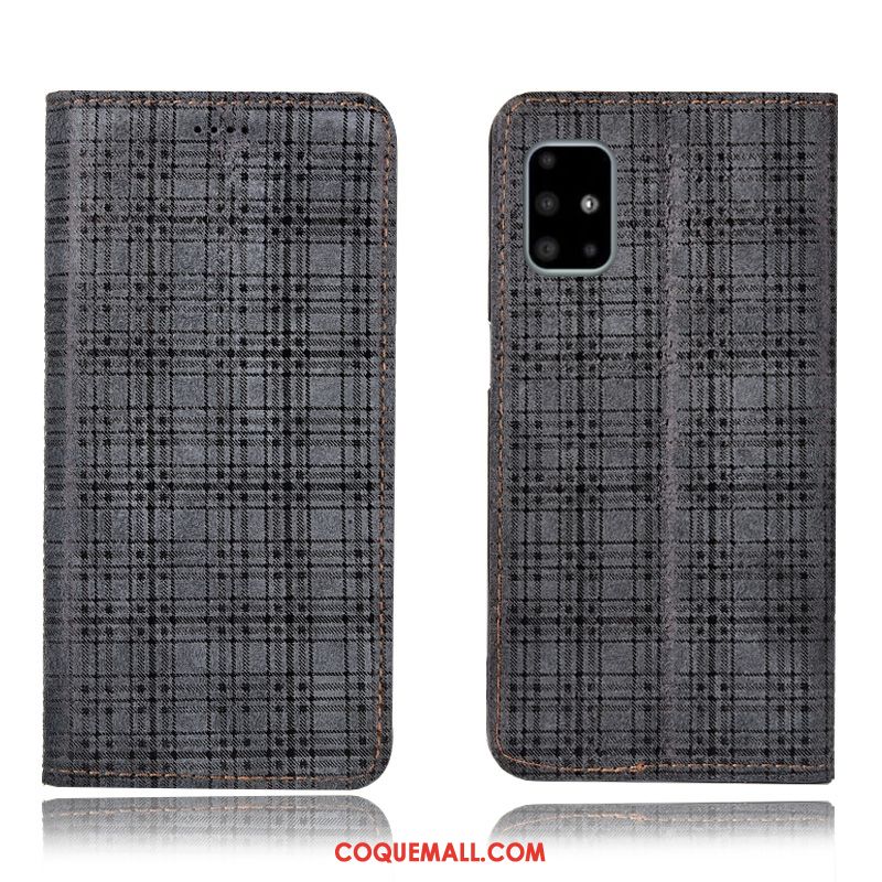 Étui Samsung Galaxy A71 Cuir Véritable Protection Velours, Coque Samsung Galaxy A71 Modèle Fleurie Tout Compris