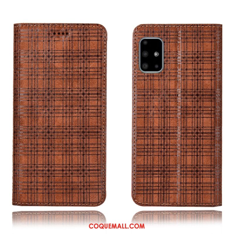 Étui Samsung Galaxy A71 Cuir Véritable Protection Velours, Coque Samsung Galaxy A71 Modèle Fleurie Tout Compris