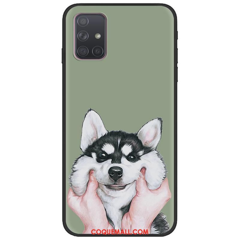 Étui Samsung Galaxy A71 Dessin Animé Peinture Téléphone Portable, Coque Samsung Galaxy A71 Étoile Vert