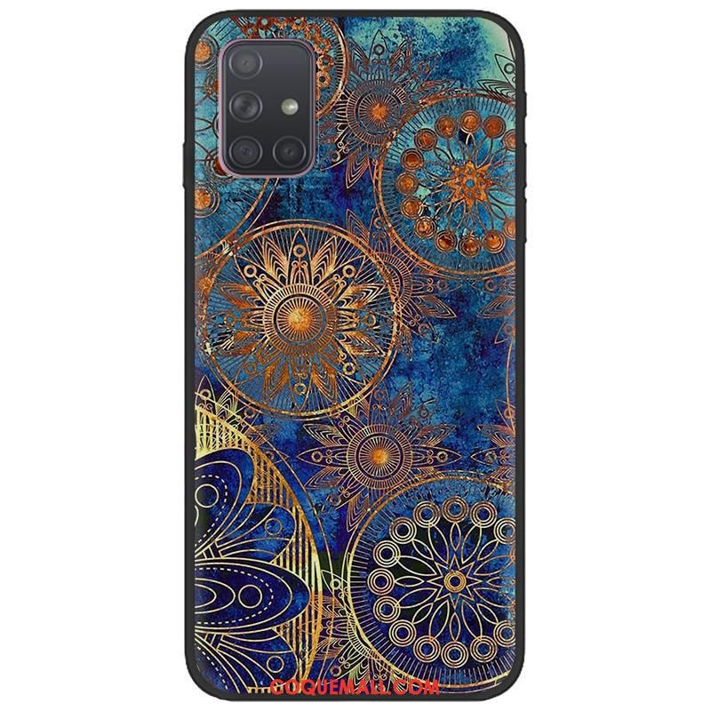 Étui Samsung Galaxy A71 Dessin Animé Peinture Téléphone Portable, Coque Samsung Galaxy A71 Étoile Vert