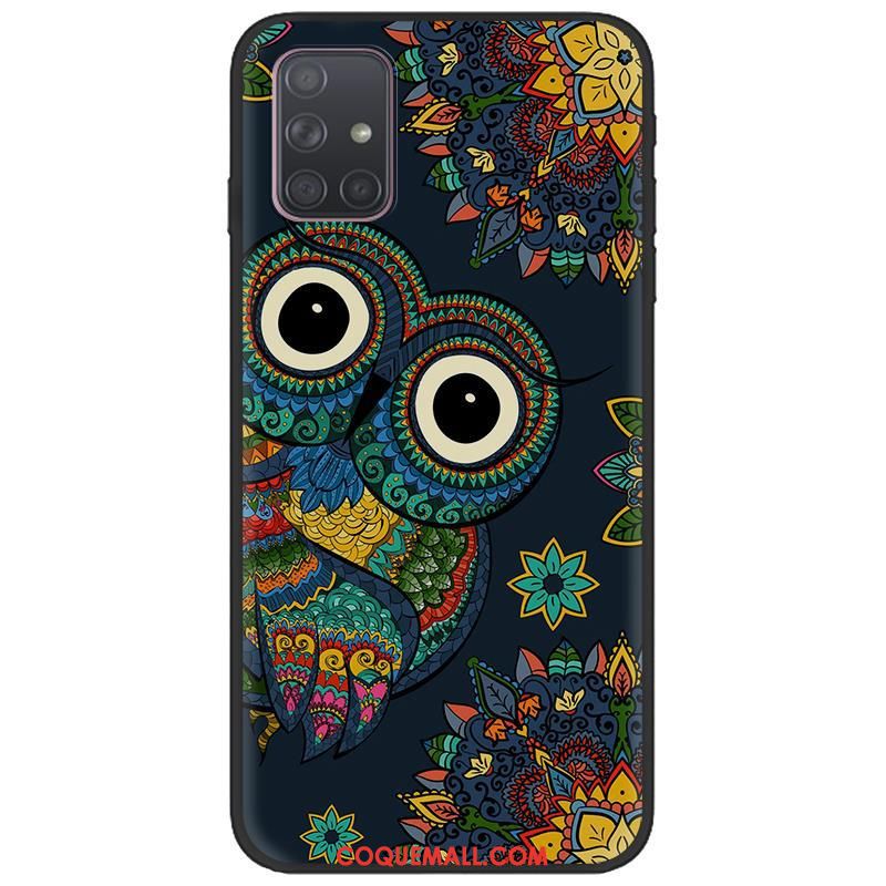 Étui Samsung Galaxy A71 Dessin Animé Peinture Téléphone Portable, Coque Samsung Galaxy A71 Étoile Vert