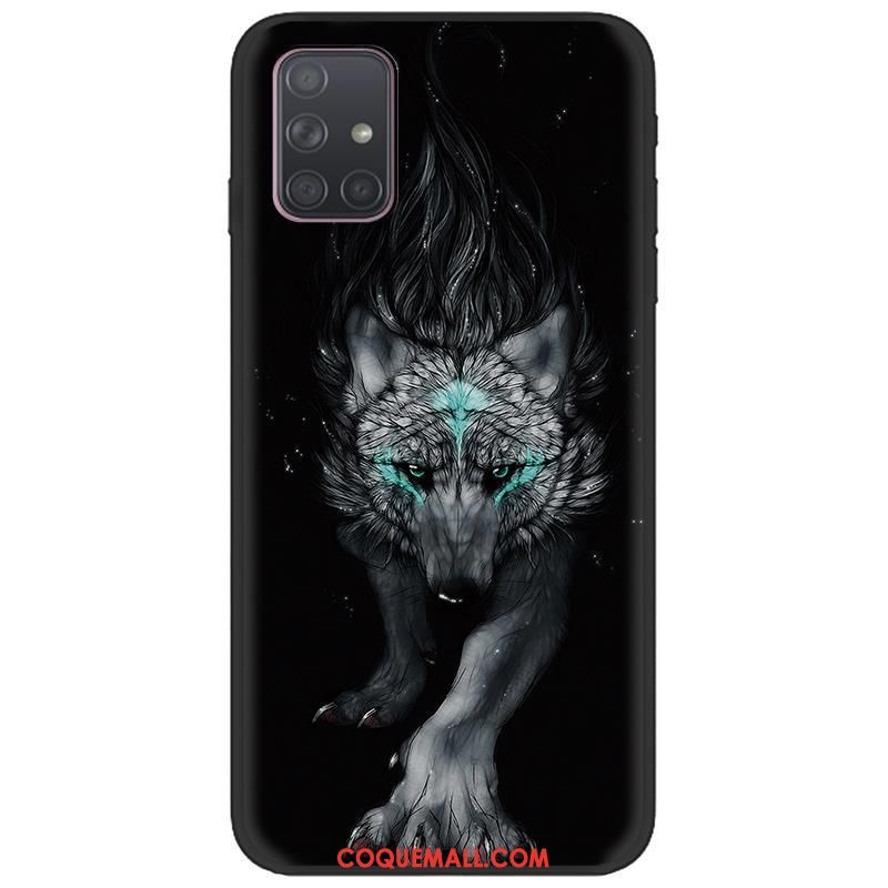 Étui Samsung Galaxy A71 Dessin Animé Peinture Téléphone Portable, Coque Samsung Galaxy A71 Étoile Vert