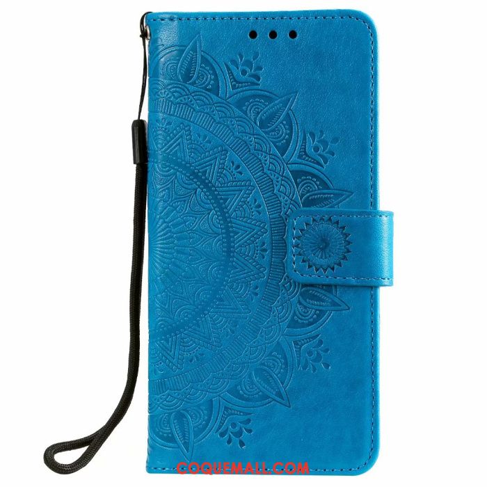 Étui Samsung Galaxy A71 En Cuir Téléphone Portable Bleu, Coque Samsung Galaxy A71 Étoile Totem