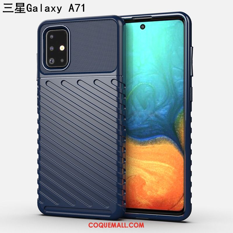 Étui Samsung Galaxy A71 Protection Ballon Trois Défenses, Coque Samsung Galaxy A71 Luxe Luxe