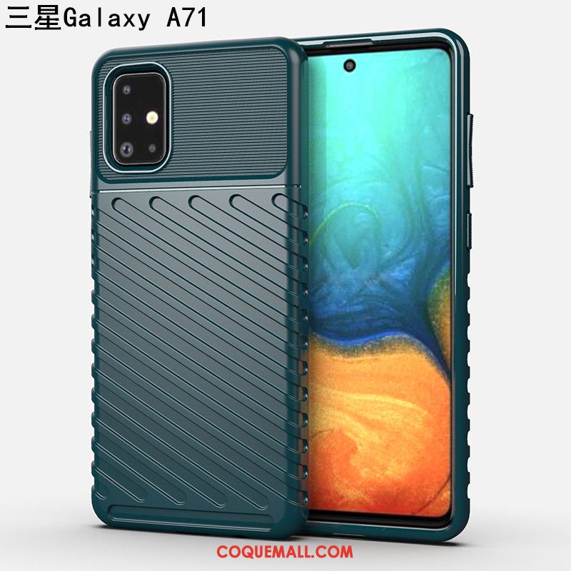 Étui Samsung Galaxy A71 Protection Ballon Trois Défenses, Coque Samsung Galaxy A71 Luxe Luxe