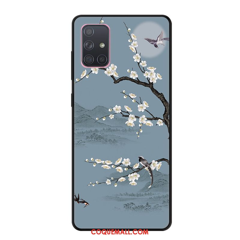 Étui Samsung Galaxy A71 Silicone Noir Incassable, Coque Samsung Galaxy A71 Protection Créatif