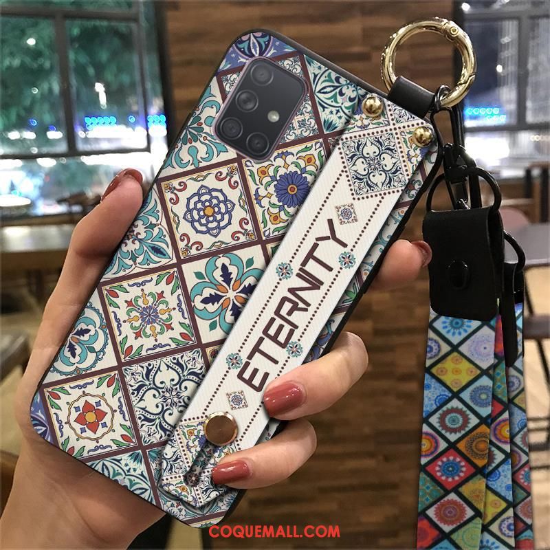 Étui Samsung Galaxy A71 Style Chinois Ethnique Palais, Coque Samsung Galaxy A71 Multicolore Fluide Doux