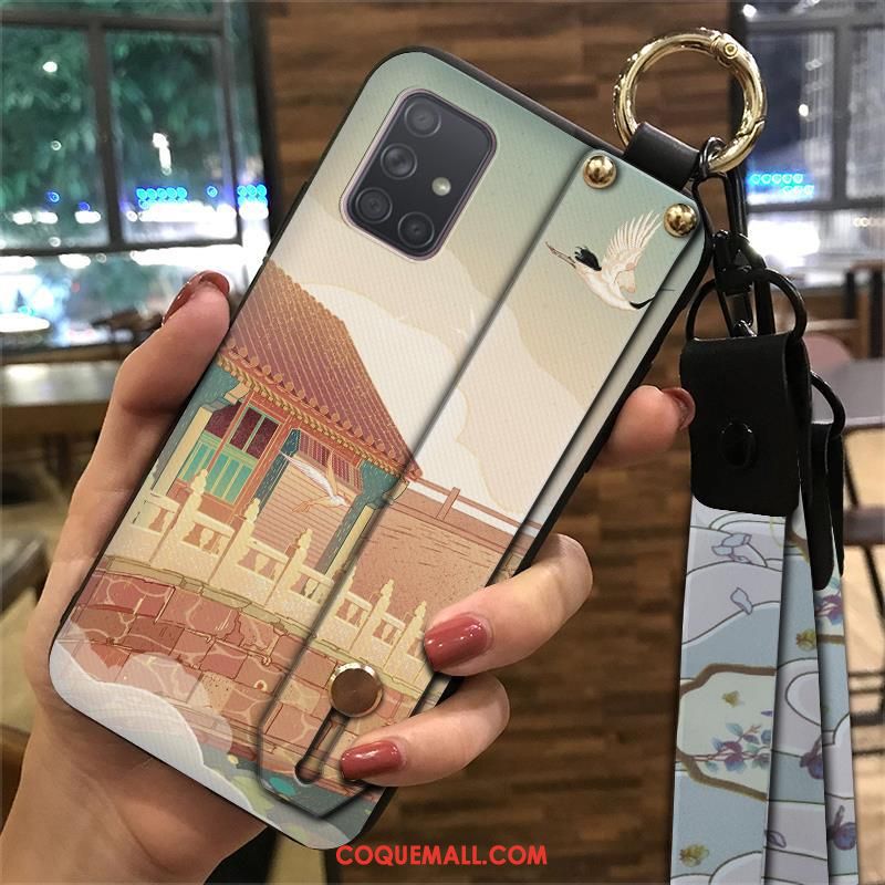 Étui Samsung Galaxy A71 Style Chinois Ethnique Palais, Coque Samsung Galaxy A71 Multicolore Fluide Doux