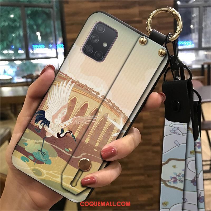 Étui Samsung Galaxy A71 Style Chinois Ethnique Palais, Coque Samsung Galaxy A71 Multicolore Fluide Doux