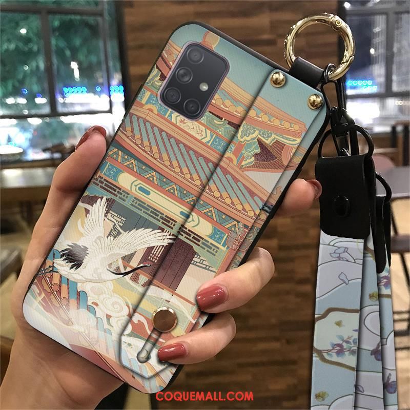 Étui Samsung Galaxy A71 Style Chinois Ethnique Palais, Coque Samsung Galaxy A71 Multicolore Fluide Doux