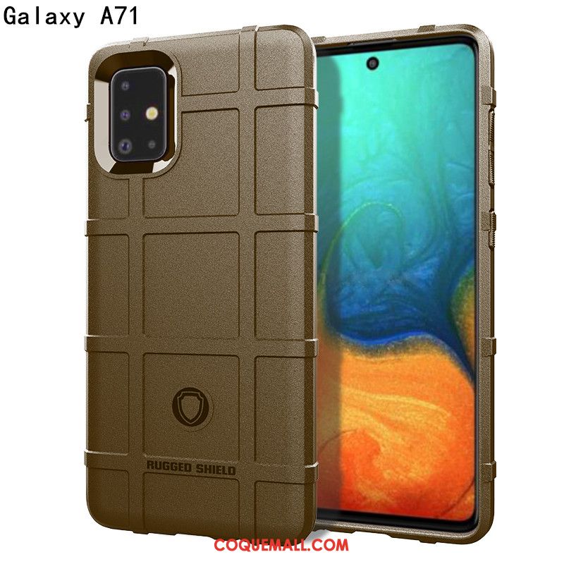 Étui Samsung Galaxy A71 Tout Compris À Bord Luxe, Coque Samsung Galaxy A71 Étoile Trois Défenses