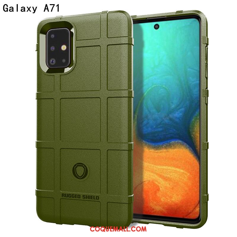 Étui Samsung Galaxy A71 Tout Compris À Bord Luxe, Coque Samsung Galaxy A71 Étoile Trois Défenses