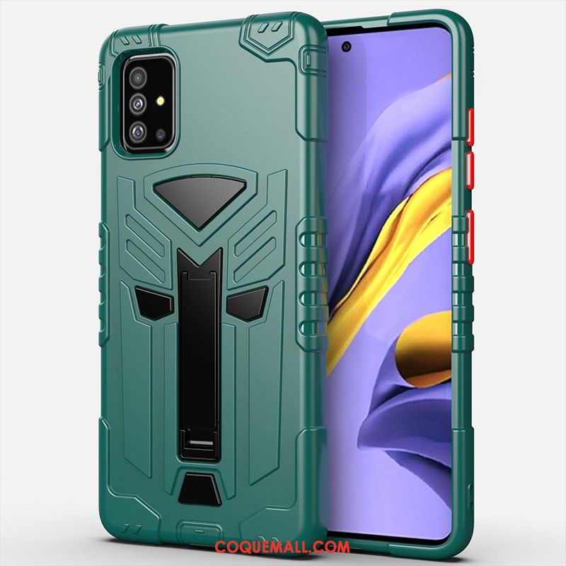 Étui Samsung Galaxy A71 Vert Incassable Téléphone Portable, Coque Samsung Galaxy A71 Silicone Étoile