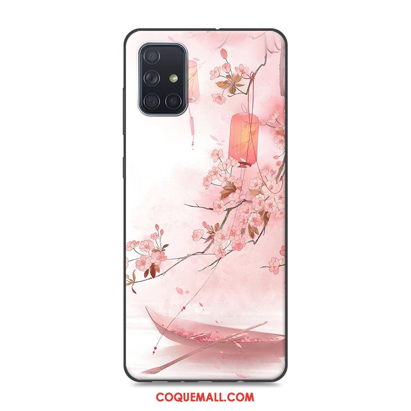 Étui Samsung Galaxy A71 Étoile Rose Protection, Coque Samsung Galaxy A71 Style Chinois Tendance