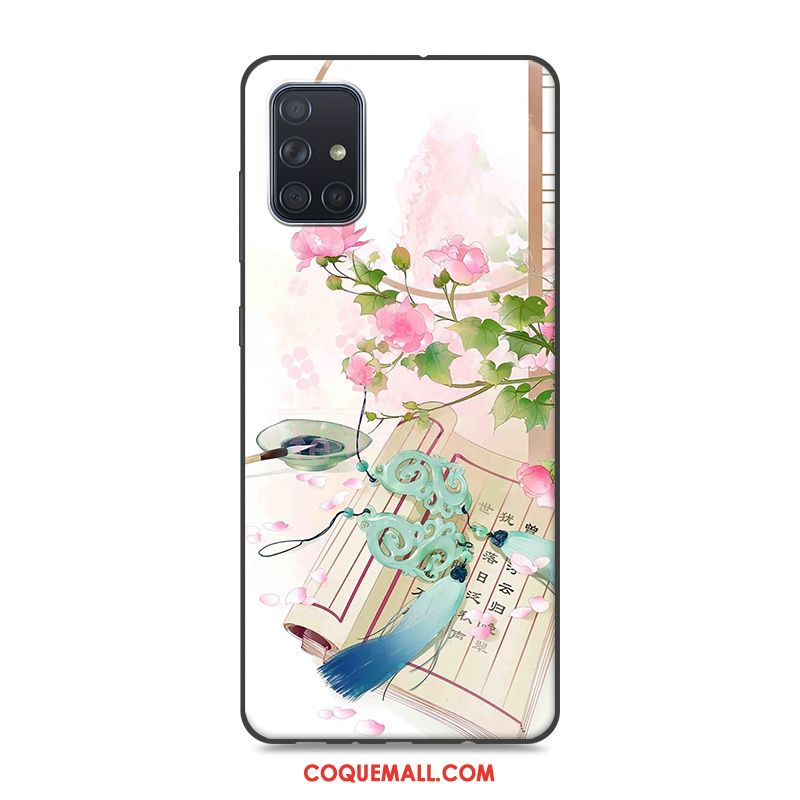 Étui Samsung Galaxy A71 Étoile Rose Protection, Coque Samsung Galaxy A71 Style Chinois Tendance