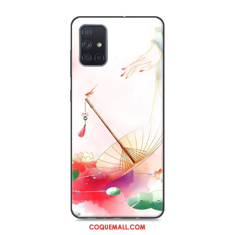 Étui Samsung Galaxy A71 Étoile Rose Protection, Coque Samsung Galaxy A71 Style Chinois Tendance