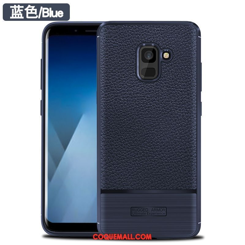 Étui Samsung Galaxy A8 2018 Incassable Fluide Doux Téléphone Portable, Coque Samsung Galaxy A8 2018 Noir Étoile