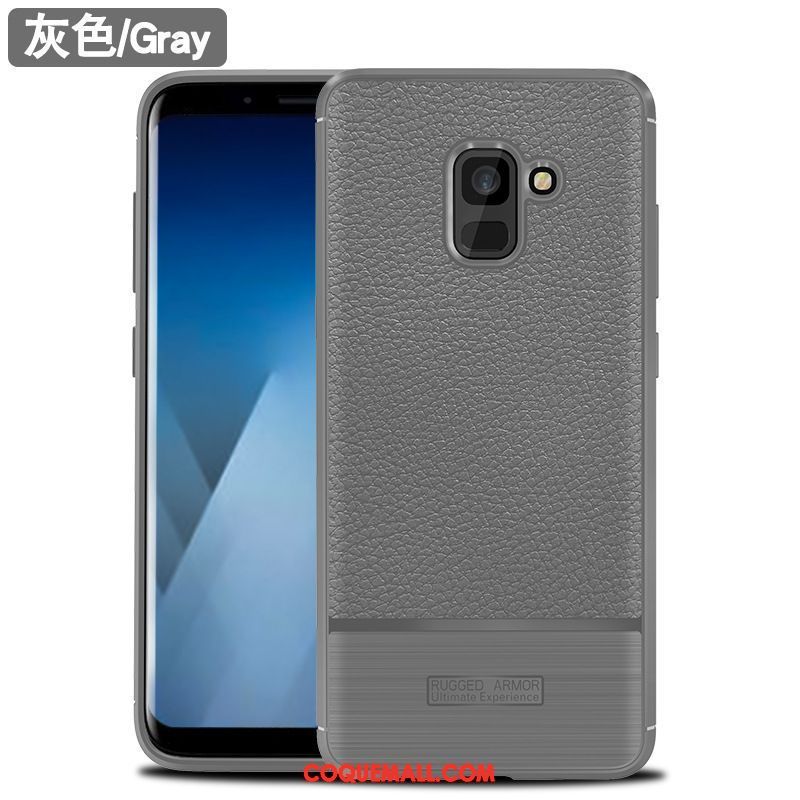 Étui Samsung Galaxy A8 2018 Incassable Fluide Doux Téléphone Portable, Coque Samsung Galaxy A8 2018 Noir Étoile