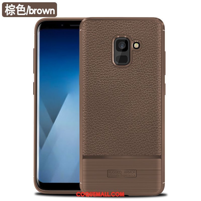 Étui Samsung Galaxy A8 2018 Incassable Fluide Doux Téléphone Portable, Coque Samsung Galaxy A8 2018 Noir Étoile