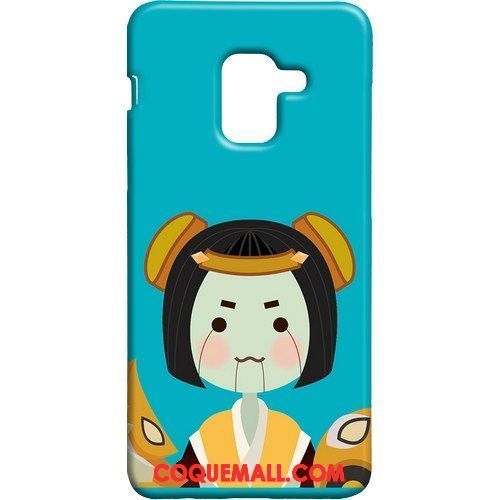 Étui Samsung Galaxy A8 2018 Jaune Délavé En Daim Étoile, Coque Samsung Galaxy A8 2018 Téléphone Portable Protection